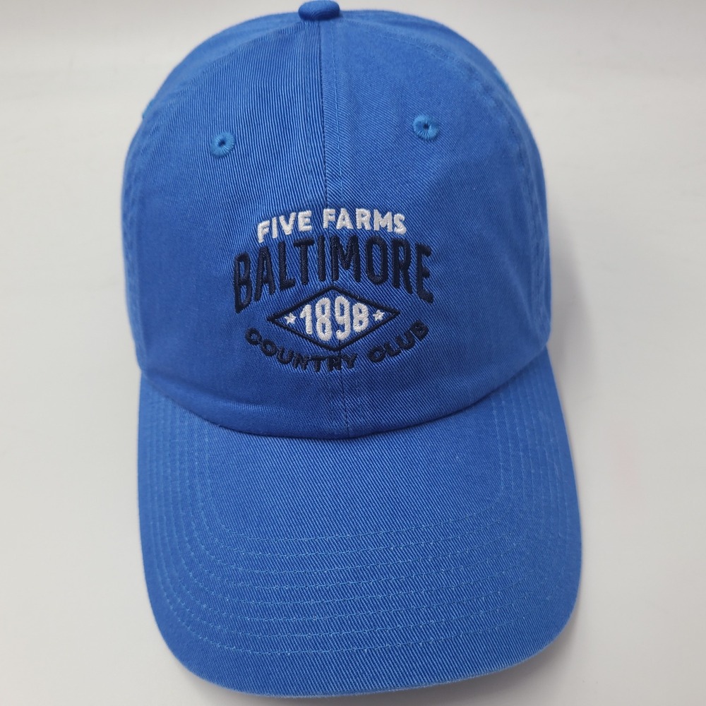Baltimore Country Club Hat Strapback Ahead Blue Five Farms Golf Course 1898 Men